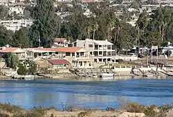 View of Bullhead City with the Colorado River in the foreground