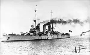 The Italian cruiser Pisa in February 1932.