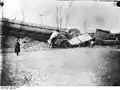 Wrecked train, Ammendorf, Central Germany