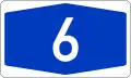 Bundesautobahn 6 number.svg