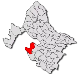 Location in Mehedinți County