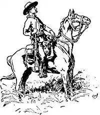 Baden-Powell's sketch of Burnham in 1896, wearing a neckerchief