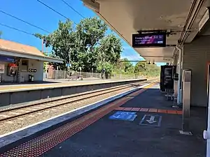 Platforms at Burwood station on the Alamein line.