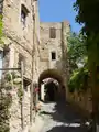 Narrow streets with old houses