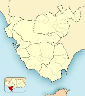 El Cuartón is located in Province of Cádiz