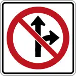 Canada: No right turn and straight ahead