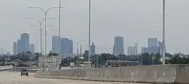 Alam Sutera CBD viewed from Kunciran–Serpong Toll Road