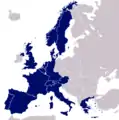 1985 (14 members): Portugal joins (1954-1990 borders)