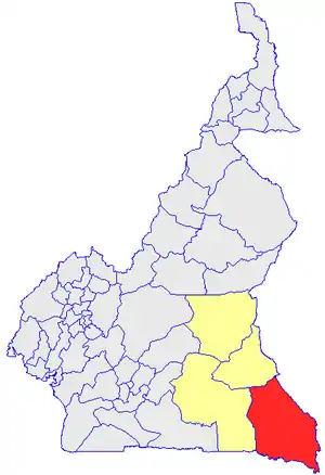 Department location in Cameroon