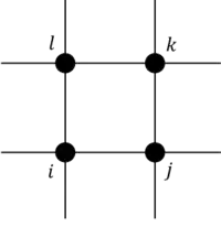 Arrangement of sites around a face