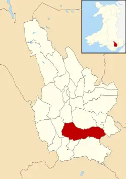 Location within Caerphilly