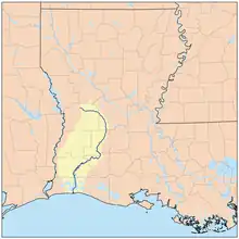 The Calcasieu River formed part of the eastern boundary of the Neutral Ground.