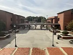 The campus of Calhoun High School as seen from the media center