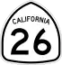 State Route 26 marker