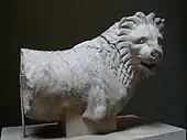 This lion is among the few free-standing sculptures from the Mausoleum at the British Museum.