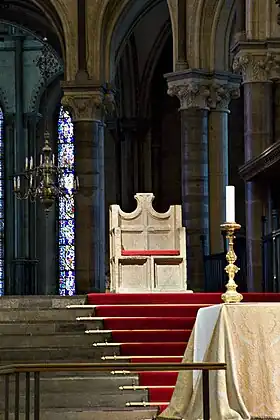 The Chair of St Augustine in Canterbury Cathedral, England