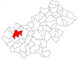 Location in Satu Mare County