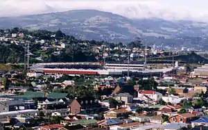 Looking north across Caversham to Carisbrook, from the slopes of Forbury Hill