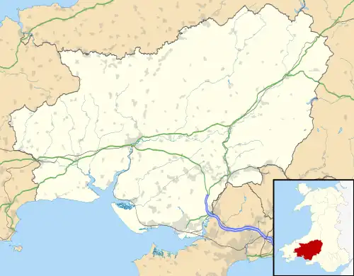 Glanamman is located in Carmarthenshire