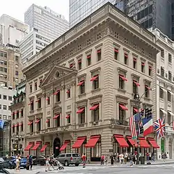 Facade as seen from across Fifth Avenue and 52nd Street