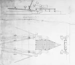 The plans for the torpedo mechanism on the modified Casco-Class monitors.