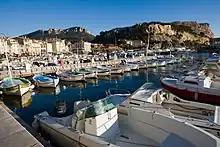 A quay (Port) in Cassis