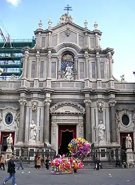 Catania's duomo during the festival