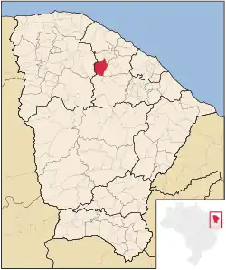 Location in Ceará  state