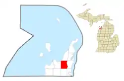 Location within Leelanau County