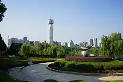 Century Clock and nearby buildings