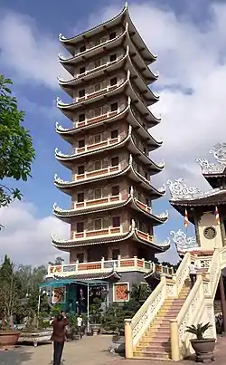 Cam Lo Pagoda is the temple with the highest stupa in Vietnam, setting a record on May 21, 2016.