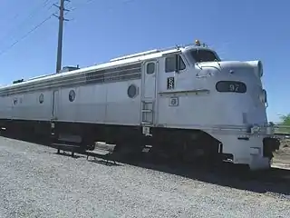 C&NW E8 Locomotive operated by the Chicago and North Western Transportation Company and built in 1950.