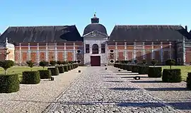 The entrance to the Chateau du Champ-de-Bataille, in Sainte-Opportune-du-Bosc