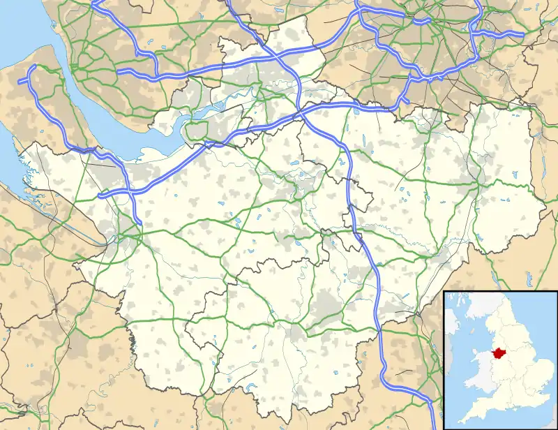 Burland is located in Cheshire