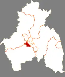 Location of Xi'an District in Mudanjiang