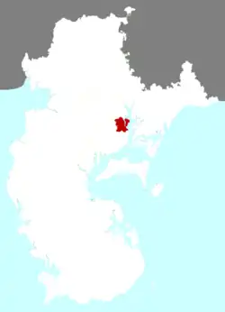 Location of Chikan in Zhanjiang