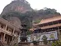 view of rock from courtyard