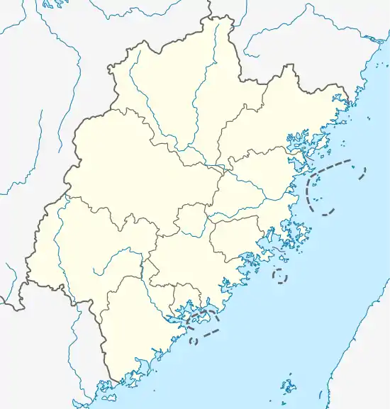 Qiaodou is located in Fujian