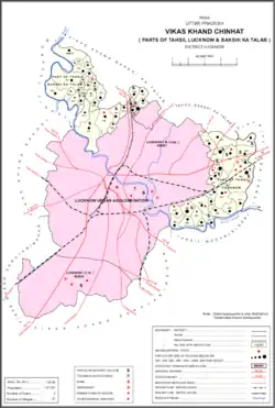 Map of Chinhat CD block