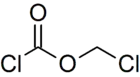 Skeletal formula of chloromethyl chloroformate