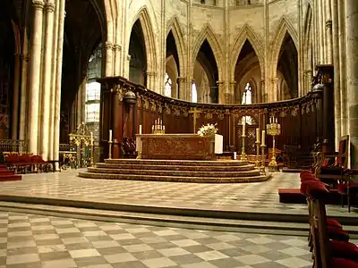 The high altar and choir stalls