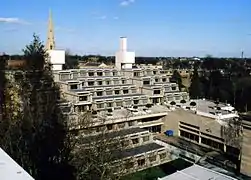 New Court: Lasdun Building, known as "The Typewriter"