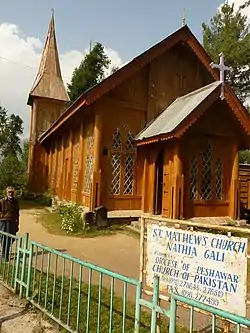 Nathia Gali's St. Matthew's Church, which was built during British colonial rule, photographed in 2014