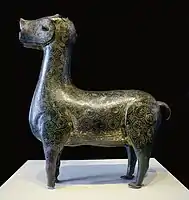 10th century fountainhead in the form of a hind, from Madinat Al-Zahra, Madrid. 32.3 cm (12.72 in) high