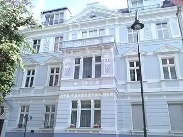 Facade onto the street after renovation