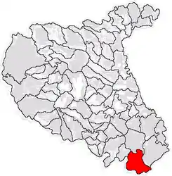 Location in Vrancea County