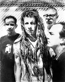 Circle Jerks, 1995.  L-R: Greg Hetson, Keith Morris, Zander Schloss and Keith Clark.