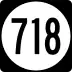 State Route 718 marker