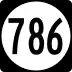 State Route 786 marker