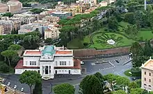 Vatican City railway station, looking westwards